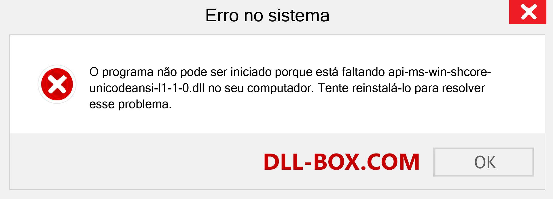 Arquivo api-ms-win-shcore-unicodeansi-l1-1-0.dll ausente ?. Download para Windows 7, 8, 10 - Correção de erro ausente api-ms-win-shcore-unicodeansi-l1-1-0 dll no Windows, fotos, imagens